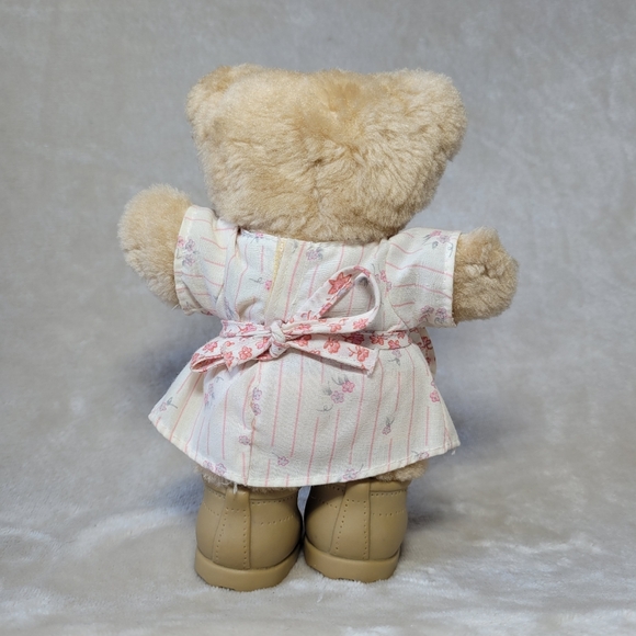 Wendys Hattie Furskin Happy Holiday Plush Bear Stuffed Animal Toy Vintage 1986 - Picture 3 of 5